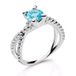 Orphelia ZR-7478/AQ/56 - Ring - Zilver 925 - Blauwe Zirkonia - Maat 56