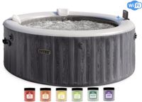 Intex PureSpa Greywood Bubble Deluxe 4 p. + Aquatural Set Aroma Crystals 6 x 350 gram + WiFi