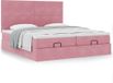 Maison Exclusive - Cadre de lit ottoman avec matelas rose 200x200 cm velours