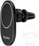 Varta Fast Wireless Charger, KFZ, Qi, 5V/9V/12V, zwart Kabel USB Type-CC, 1m, zwart