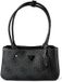 GUESS Meridian II Shoulder Satchel Bag Coal Logo donkergrijs