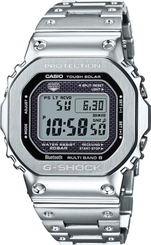 Casio G-Shock GMW-B5000D-1ER Smartwatch - Silver/Black - Men's
