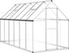 vidaXL Tuinkas met basisframe 334x169x195 cm Aluminium Zilverkleurig