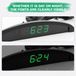 Merkloos Autoklok Autoklok digitaal dashboard thermometer voltmeter - LCD-display - 40 tot 75 °C - Met 3M-plakband - Groen