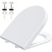 Todot – Abattant de WC Forme D en Polypropylène – Technologie Softclose – Antibactérien – Installation Sans Outil – Charnière Réglable