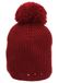 Sterntaler Meisjesmuts met pompon en sierklinknagels, donkerrood, 49