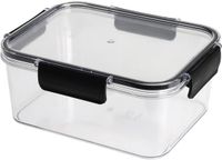 EH Excellent Houseware - Récipient alimentaire avec couvercle, plastique, Transparent, 21 x 16 x 9 cm