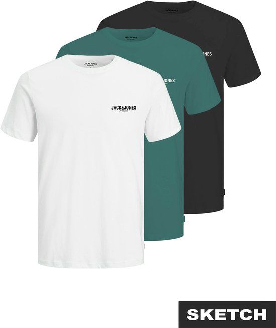 JACK&JONES JPRBLAOSCAR SS TEE FST 3PK MP Heren T-shirts Sagebrush Green L (3-pack)