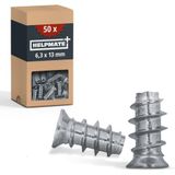 HELPMATE Euro-schroeven, verzonken kop, 6,3 x 13 mm, verzinkt – 50 stuks