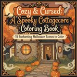 Spooky Cottagecore Halloween Kitchen Coloring Book for Adults