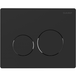 Siamp Plaque de commande WC mécanique Design extra plat noir mat Installation sans outils Dimensions 207 x 164 x 8,5 mm