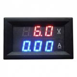 SATKIT Digitale LED-inbouw voltmeter en ampèremeter DC 0-100V 10A spannings- en verbruiksmeter