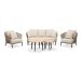 BUITEN living Palermo 5-delige loungeset met tafel | Aluminium + Touw | Sahara Dust