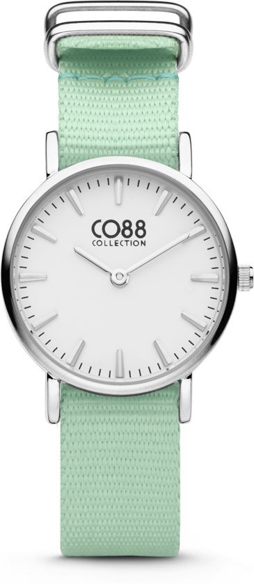 CO88 Collection Watches 8CW 10045 Horloge - Nato Band - Ã˜ 26 mm - Mint Groen