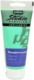 Pébéo - Studio acryl 100 ml fosforescerende gel turquoise blauw