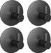 EAVY - Set van 4 Zelfklevende handdoekhaakjes RVS - Gunmetal