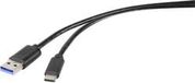 Renkforce RF-4536470 USB-kabel USB 3.2 Gen1 USB-A stekker, USB-C stekker 0.15 m Zwart