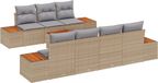 vidaXL Banc de jardin - Beige - Polyrattan