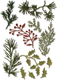 Sizzix Thinlits Die Set Holiday Greens by Tim Holtz - 11 Pieces