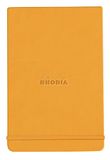 RHODIA 118348C - Hardcover Webnotepad Notitieboek Oranje - A5 14,8 x 21 cm - Gelijnd - 192 Afscheurbare Pagina's - Clairefontaine Ivoor Papier 90 g/m² - Leeslint, Elastieksluiting - Imitatieleer - Rhodiarama