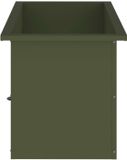 vidaXL Plantenbak met led 2 st olijfgroen 40 x 60 x 40 cm staal