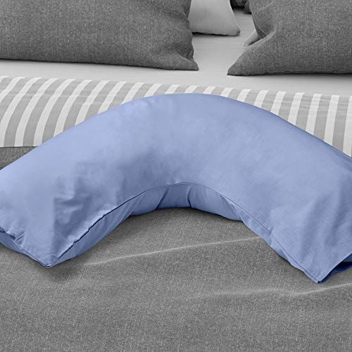 Emma Barclay 180 Thread Count Percal V-Shaped Pillowcase in Blue - V-Shape Pillowcase