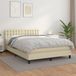 Maison Exclusive - Sommier à lattes de lit avec matelas crème 140x190cm similicuir