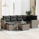 Maison Exclusive - Ensemble de meubles de jardin 7 pièces avec canapé et coussins, gris, en polyrotin