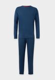 HUGO Pyjama long 'ELION' bleu marine / enziaan