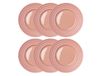 NJRD Assiette Lines Ø27 cm Lot de 6 Rose