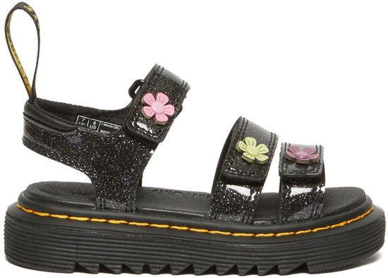 Dr. Martens Klaire T Zwarte Platte Sandalen Kinderen Vrouwen PU/TPU Lente/Zomer 2026