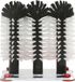 Bar Professional spoelborstel aluminium voet - 3-delig