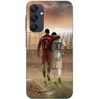 Maniacase Coque Pour Samsung galaxy A25 Cristiano Ronaldo Messi Goat