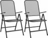 vidaXL Opklapbare stoelen, 2 stuks, van geëxpandeerd metaalgaas, antraciet.
