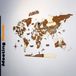 COLORFULL WORLDS - Wanddecoratie - Wereldkaart - Houten Wereldkaart - 3D Houten Wereldkaart - Wereldkaart Prikbord - Gemengd - Groot