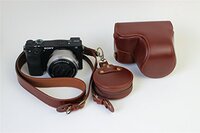 Zakao A6100 Camera Case for Sony Alpha A6100 16-50mm Lens - Coffee