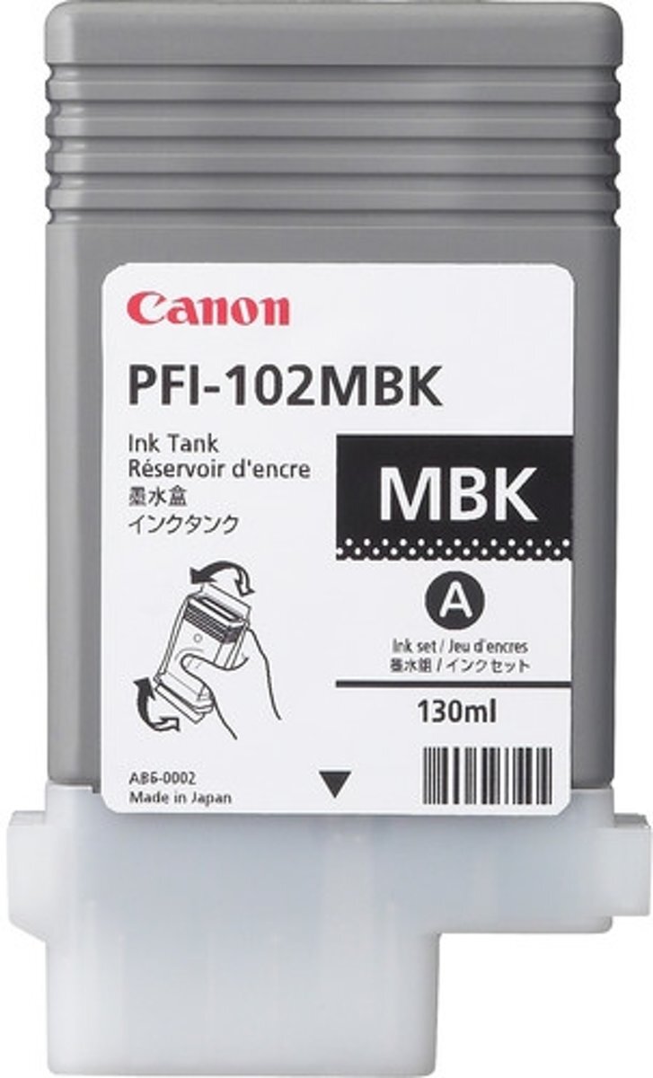 Canon PFI-102BK Inkttank - Mat Zwart Originele Inktcartridge