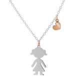 ORPHELIA Damesketting met hanger, 925 sterling zilver, ZK-7390, Sterling zilver