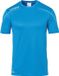 Uhlsport Stream 22 Shirt Korte Mouw Heren - Cyaan / Wit | Maat: S