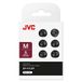 JVC Vervangende siliconen oordopjes, 6 stuks, geschikt voor vele JVC modellen (medium) - EP-FX2M-B (zwart)