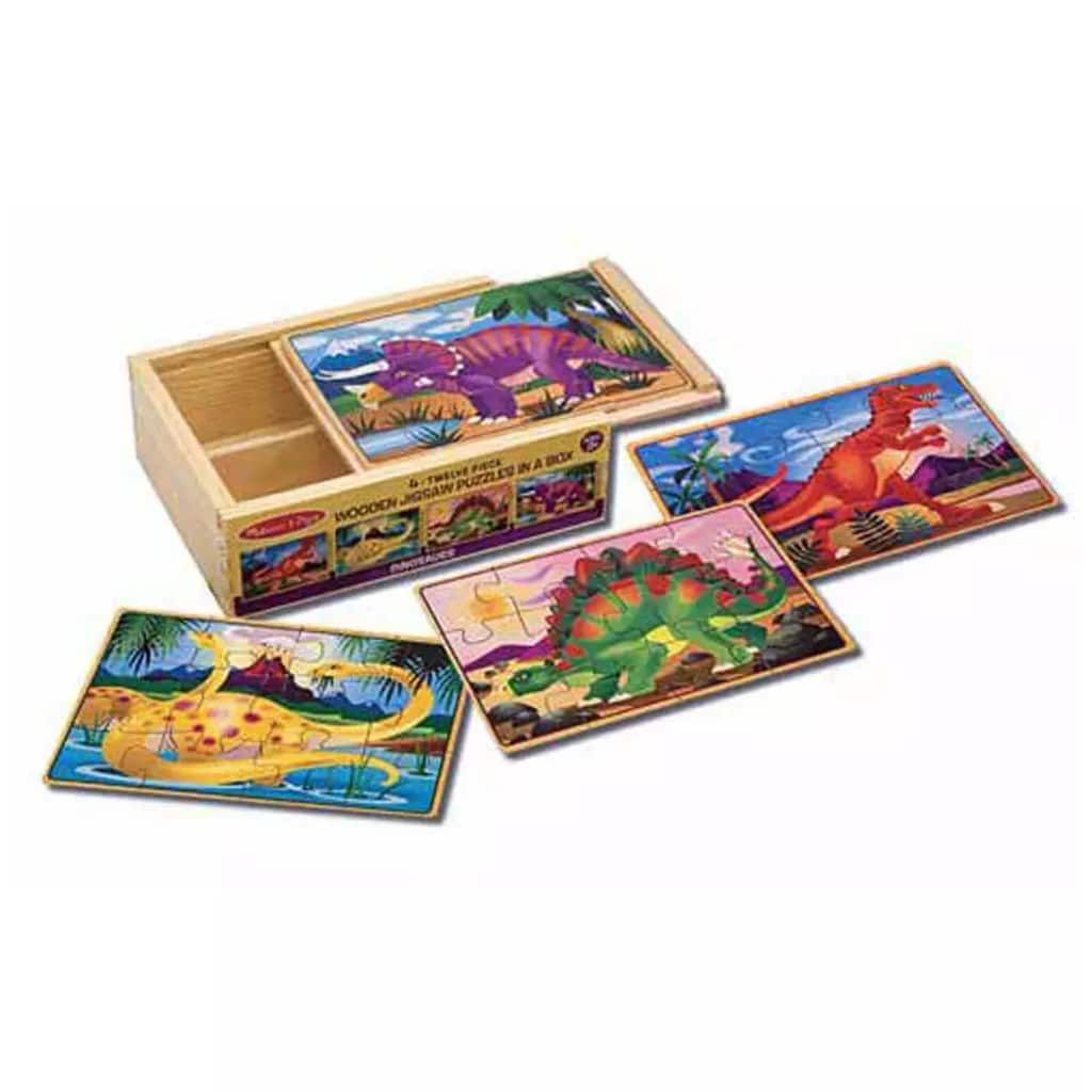 Melissa & Doug Dinosaurus puzzel set - Multicolour