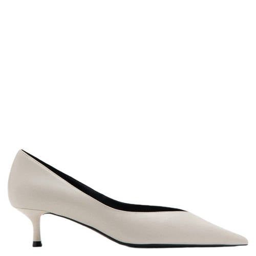 Mango Imitatieleren Pumps - Ecru