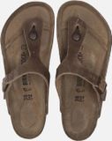 Birkenstock Gizeh Teenslipper Bruin Leer Unisex Maat 35