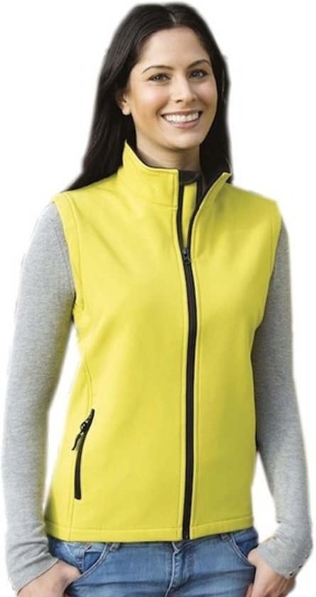 Result Softshell casual bodywarmer geel voor dames - Outdoorkleding wandelen/zeilen - Mouwloze vesten XL (42/54