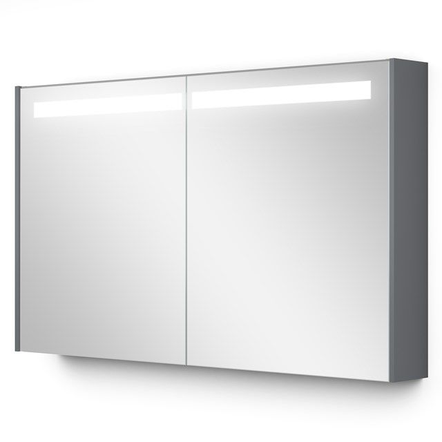 Maxaro Spiegelkast Met Verlichting Modulo 120x70cm Middengrijs - EAN: 6095815078041