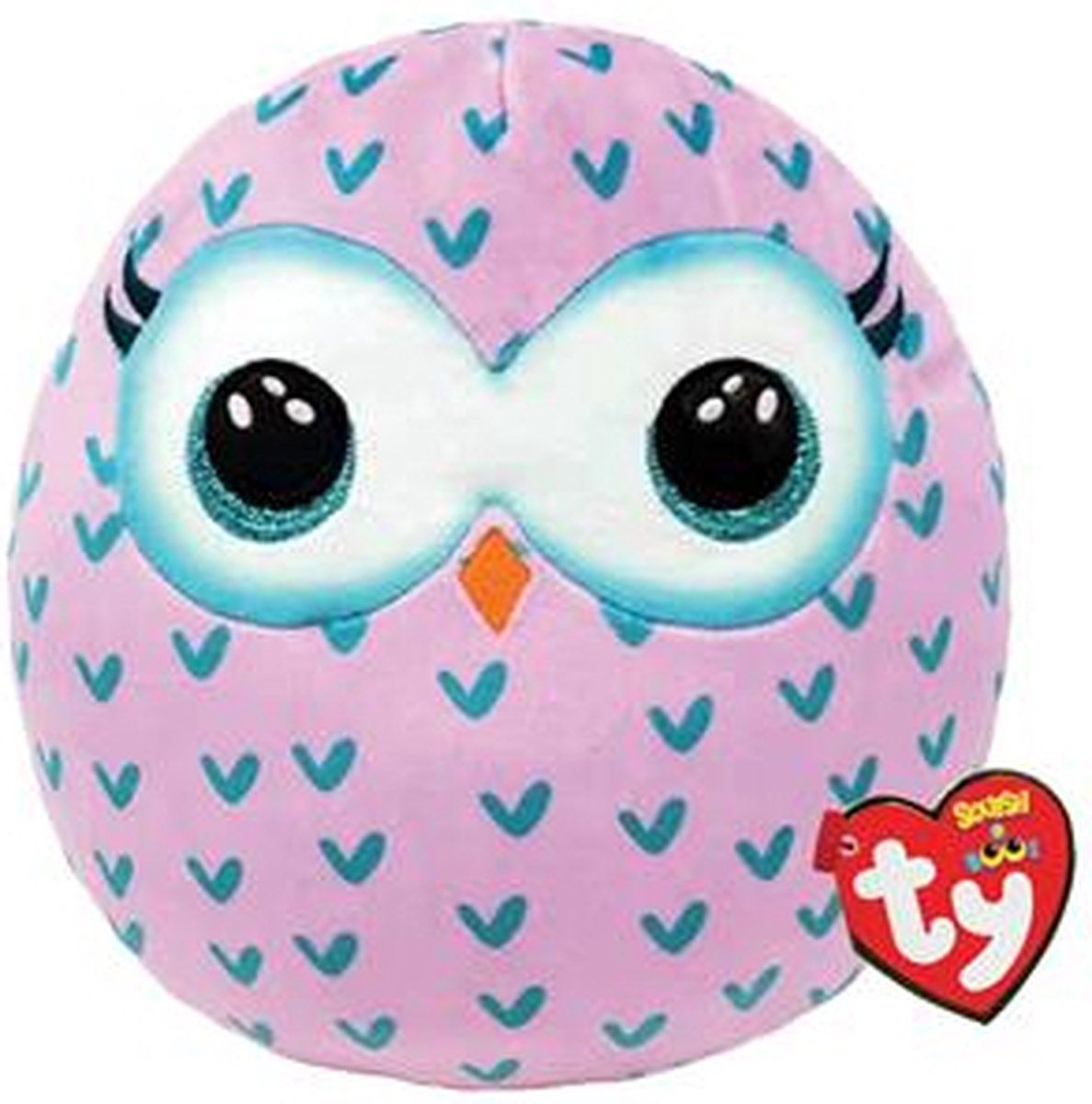 TY Squish a Boo Winks Owl 20cm - Blauw/Paars