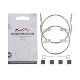 KnitPro Petite Transparante RVS vaste kabels (Pack van 2) - 56cm (22") om 80cm/32" IC Naald te maken