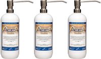 Claudius Cosmetics B.V. Body & Hair Hamam 1 liter met RVS zilverkleurige pomp - set van 3 stuks