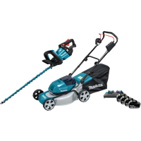 Makita DLM463PT incl. 5,0 Ah Accu (2x) + Makita DUH602Z+ 5,0 Ah 18V Accu (2x)