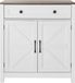 VEVOR Dressoir Keukenkast met Laden, Buffetkast Landelijke Stijl voor Woonkamer, Hal, Keuken, Opbergkast 75 x 37,5 x 80 cm Keukenbuffetkast Wit + Bruin